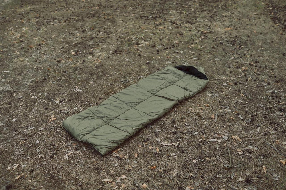 Армійський спальний мішок для військовослужбовців кольору хакі 220*90 зимовий спальник 2в1 на флісі   WAR Львів - фото 7
