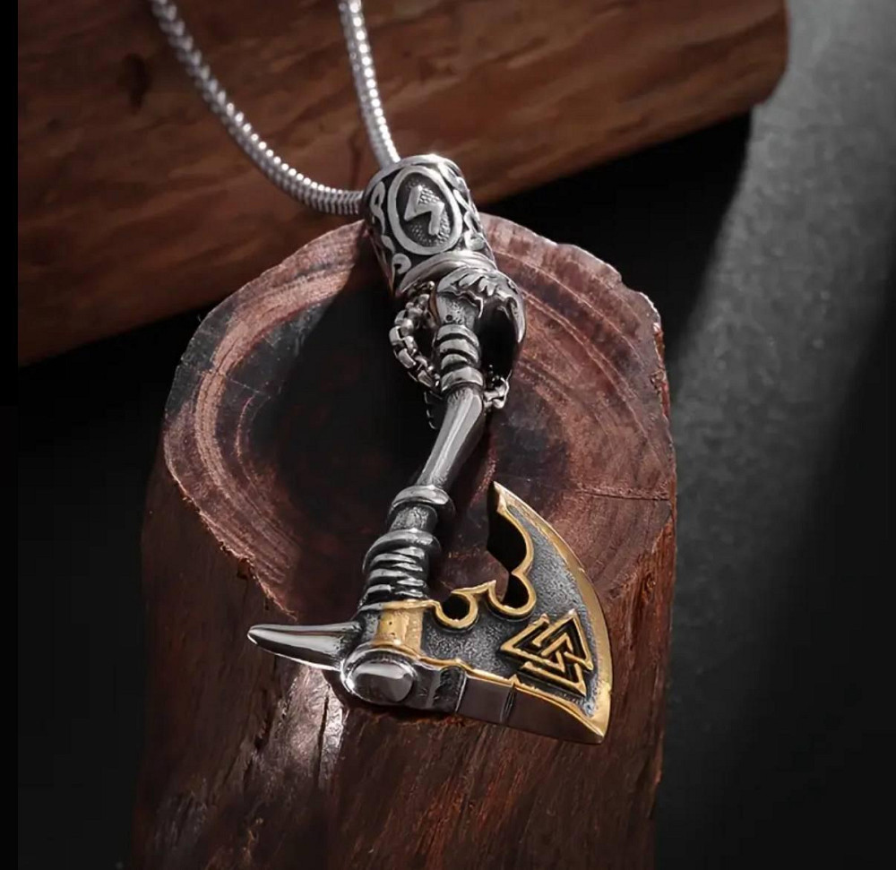 Підвіска сокира з руною Валькнут – скандинавський амулет Київ - фото 1