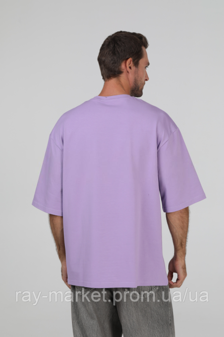 Футболка оверсайз RAY OVERSIZE мужская лиловая (U0104M-Lilac) Киев - изображение 5