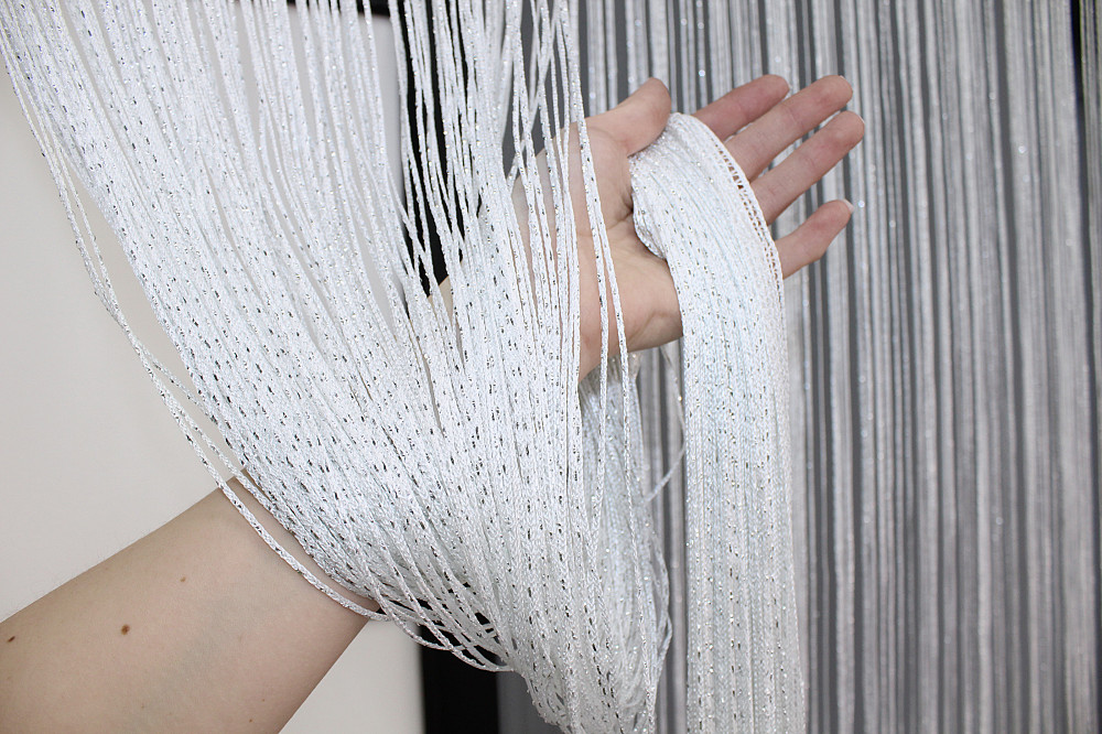 Штори-нитки "Кісея" з люрексом Білий 300х300см 1 шт (61-033) Київ - фото 7