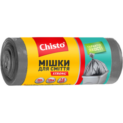 Пакеты для мусора Chisto Strong 35 л 15 шт. (4823098407775) Винница - изображение 1