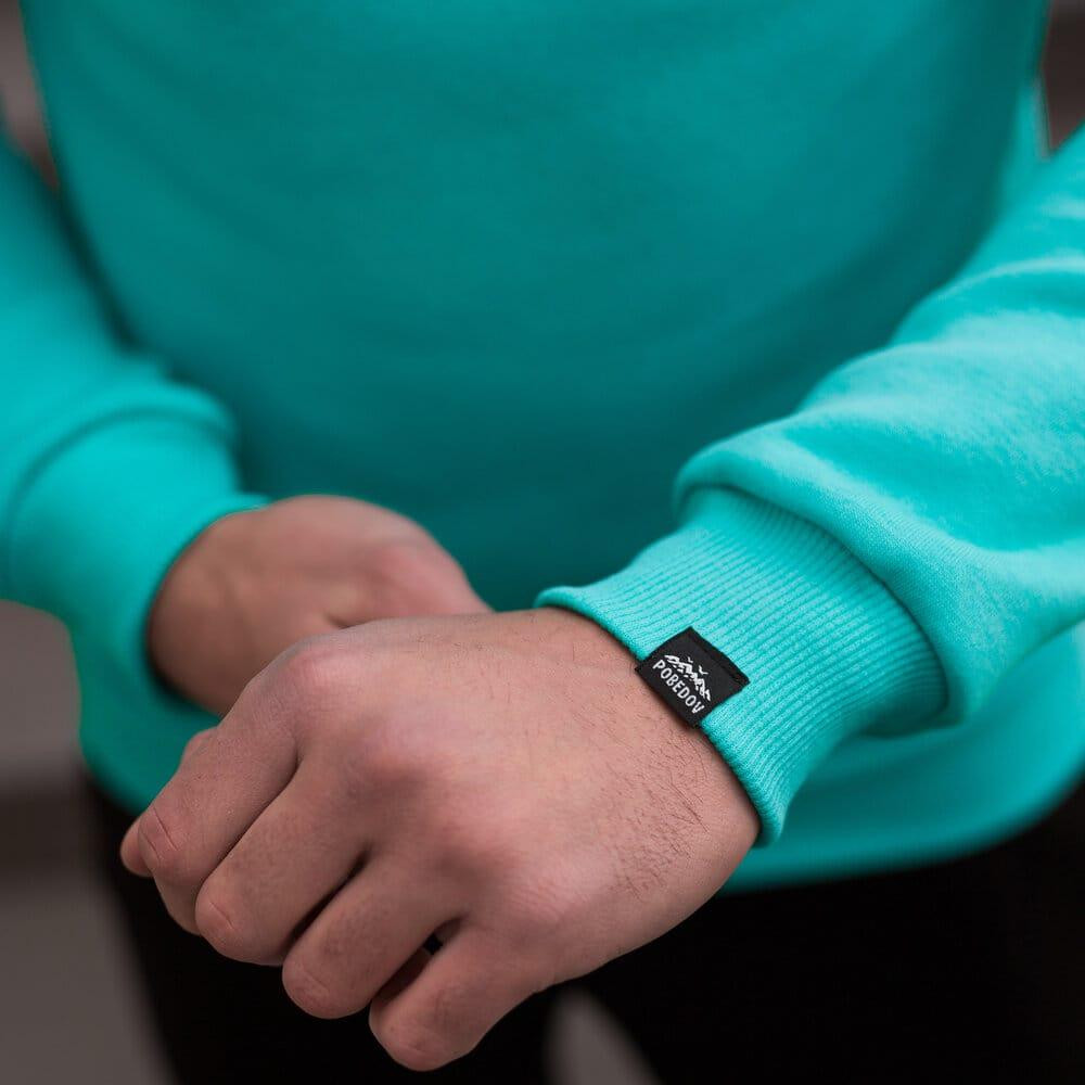 Світшот чоловічий однотонний ментоловий Pobedov 007 ЗИМА Київ - фото 2