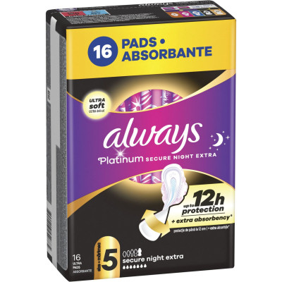 Гигиенические прокладки Always Platinum Secure Night Extra Размер 5 16 шт. (8700216452885) Винница - изображение 2