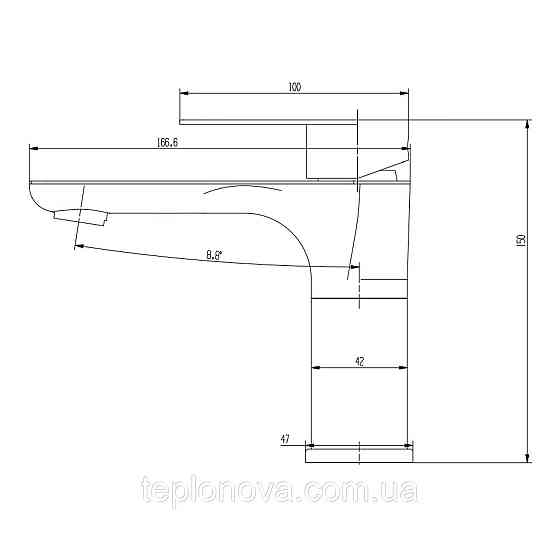 Змішувач для умивальника Globus Lux Swiss SQW-101-GP Чернівці