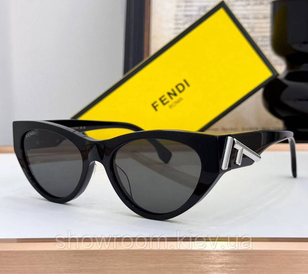 Жіночі сонцезахисні окуляри кішечки (50092) silver lux Київ - фото 3