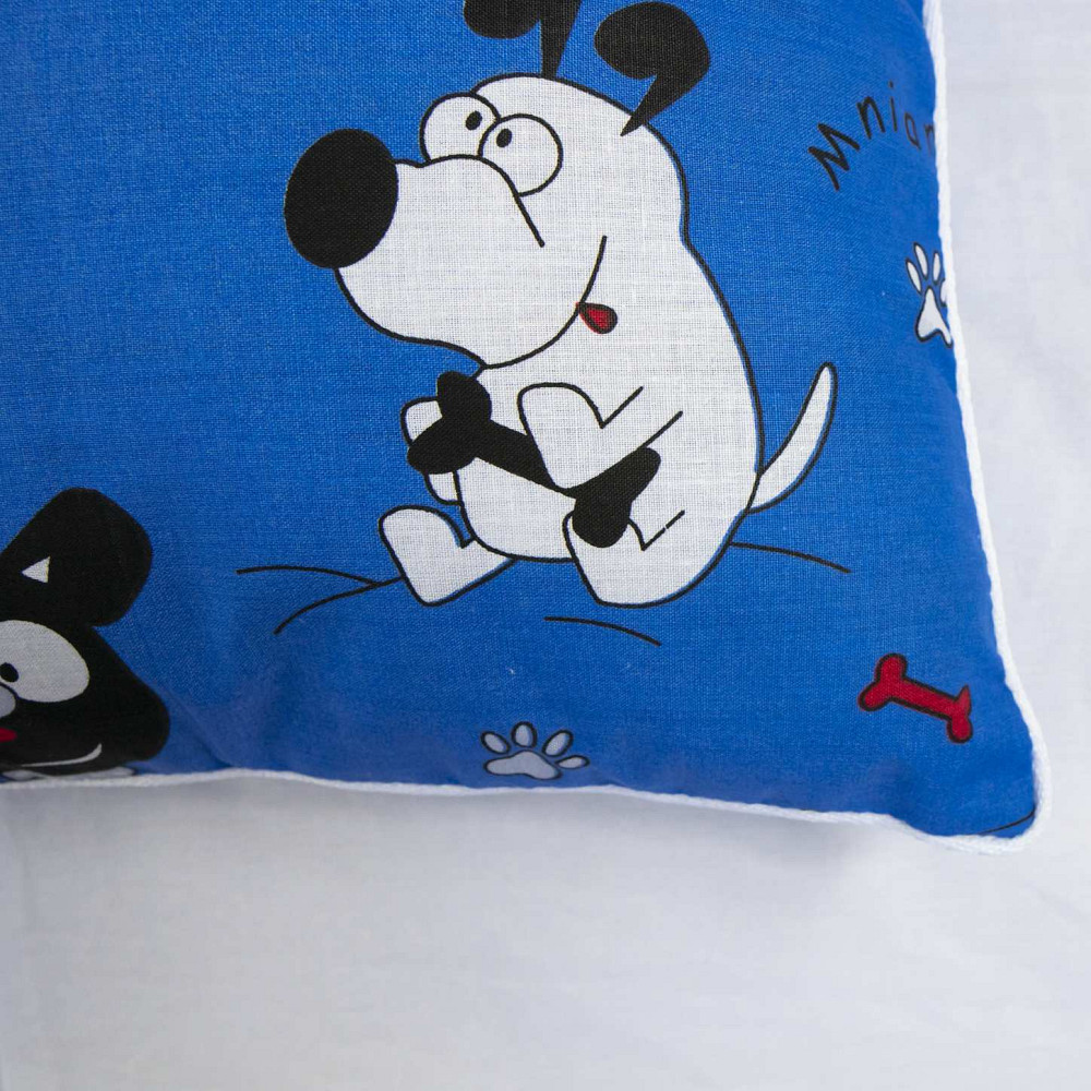 Подушка конопляная детская YouStar 40х60 см чехол 100% хлопок бязь (Синий) Сумы - изображение 3