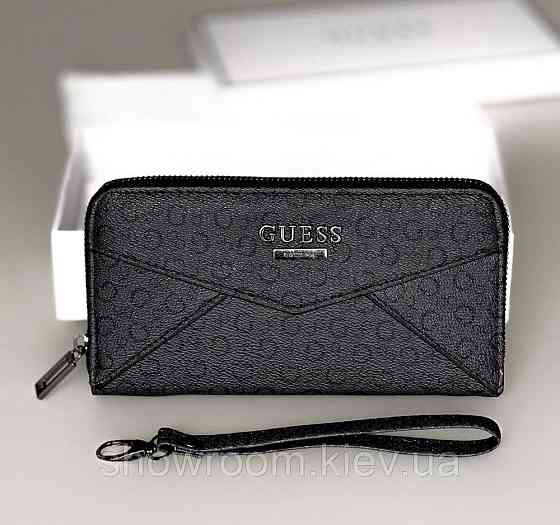 Женский кошелек на молнии Guess (7595) серый Киев