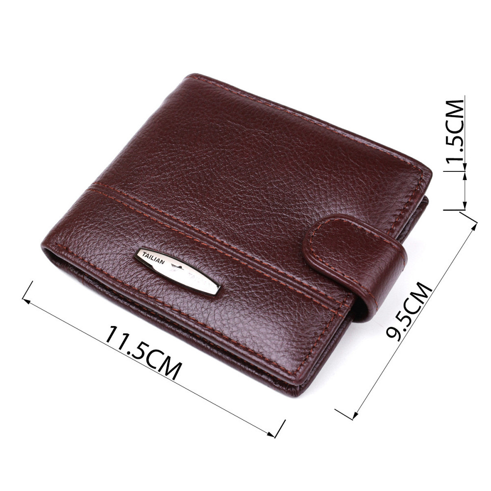 Кошелек горизонтальный мужской флотар кожаный Коричневый (TAILIAN) Киев - изображение 3