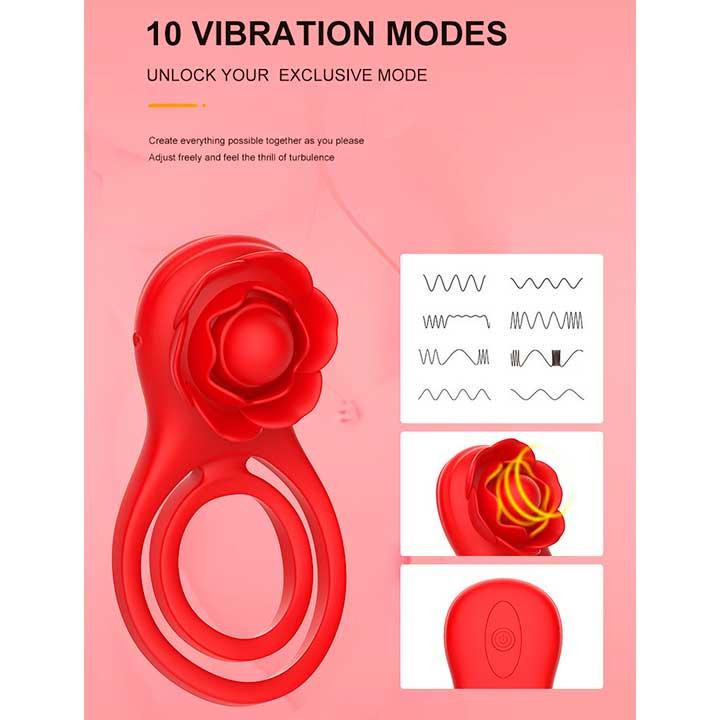 Смарт виброкольцо на пенис и мошонку Love Spouse 