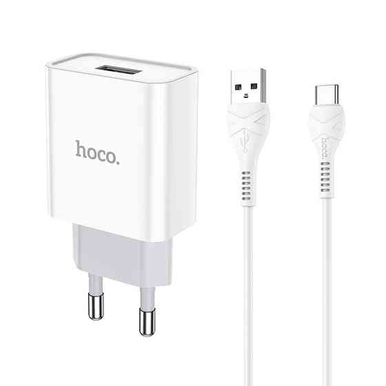 Мережевий зарядний пристрій з кабелем HOCO C81A Asombroso single port charger set(Type-C) White Одеса