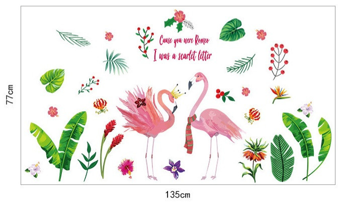 Виниловая наклейка на стену Розовый фламинго Киев - изображение 2