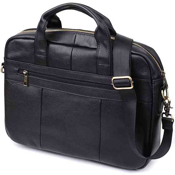 Портфель для чоловіків з натуральної шкіри Vintage 23041 Чорний Київ