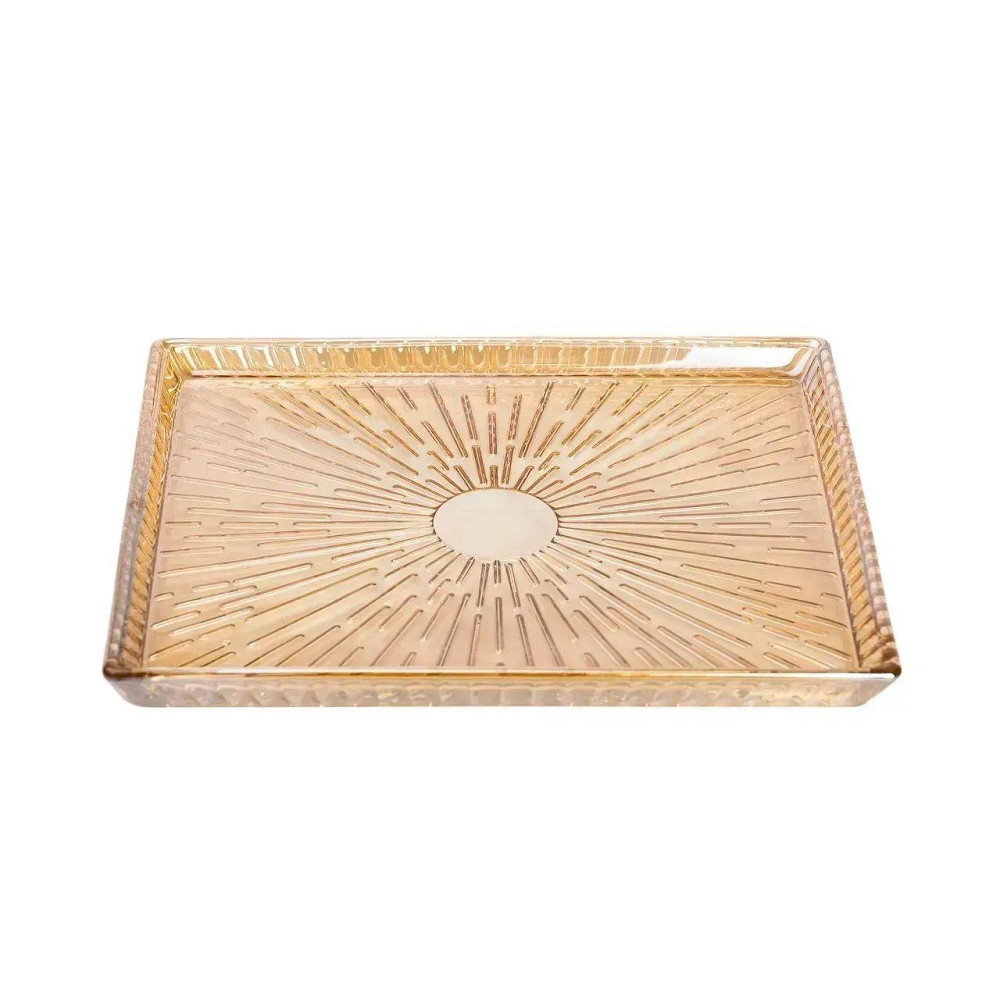 Блюдо для закусок стеклянное 24,5*20,5*2 см прямоугольное HP-YH-54 Киев - изображение 3