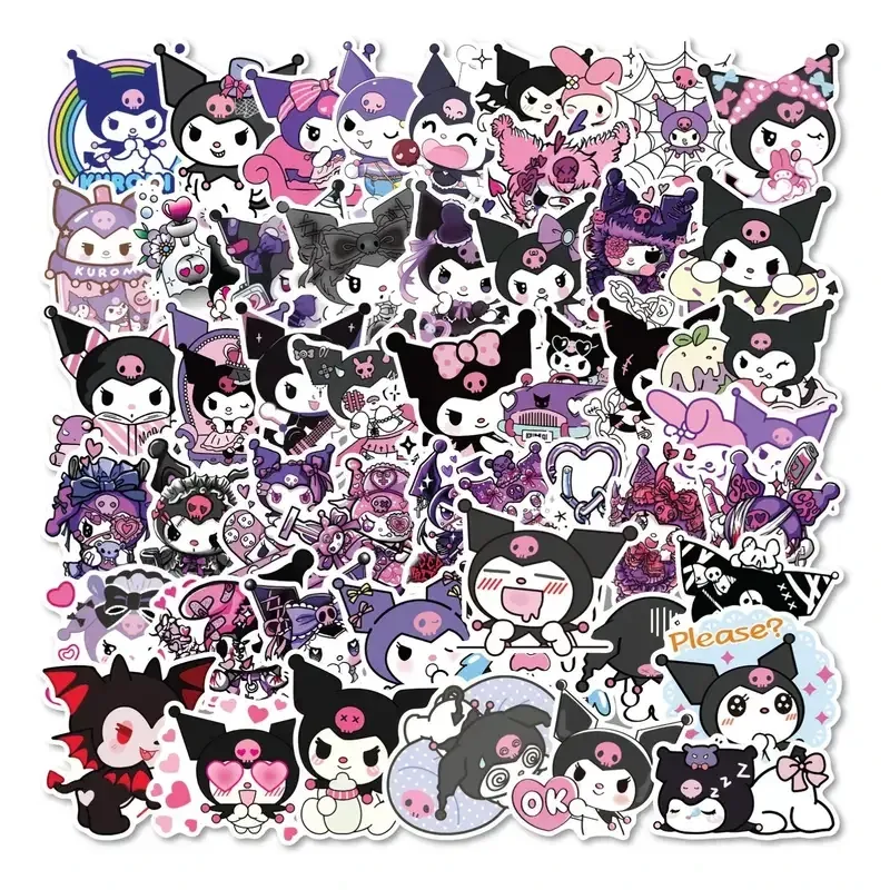 Набір стікерів Kuromi 59 шт – кавайні наклейки Sanrio для декору Київ - фото 2