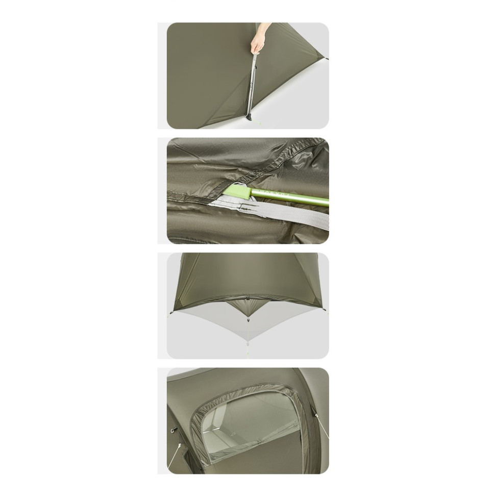 Намет двомісний Naturehike Opalus, UL, CNK2450WS036, темно-зелений Киев - изображение 12