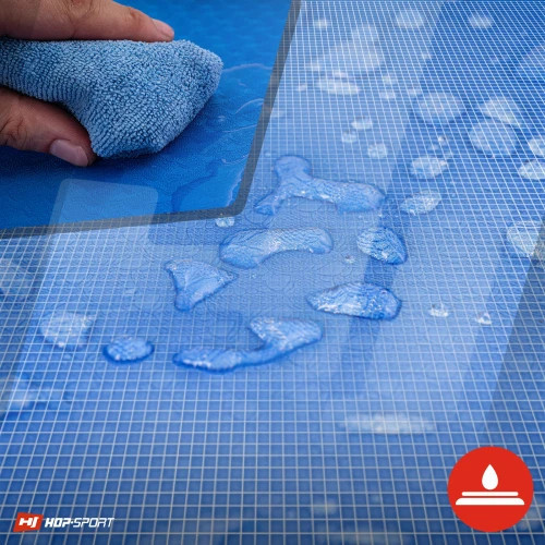 Коврик для фитнеса Hop-Sport TPE нескользящий для йоги пилатеса растяжки дома и спортзала синий Киев - изображение 10
