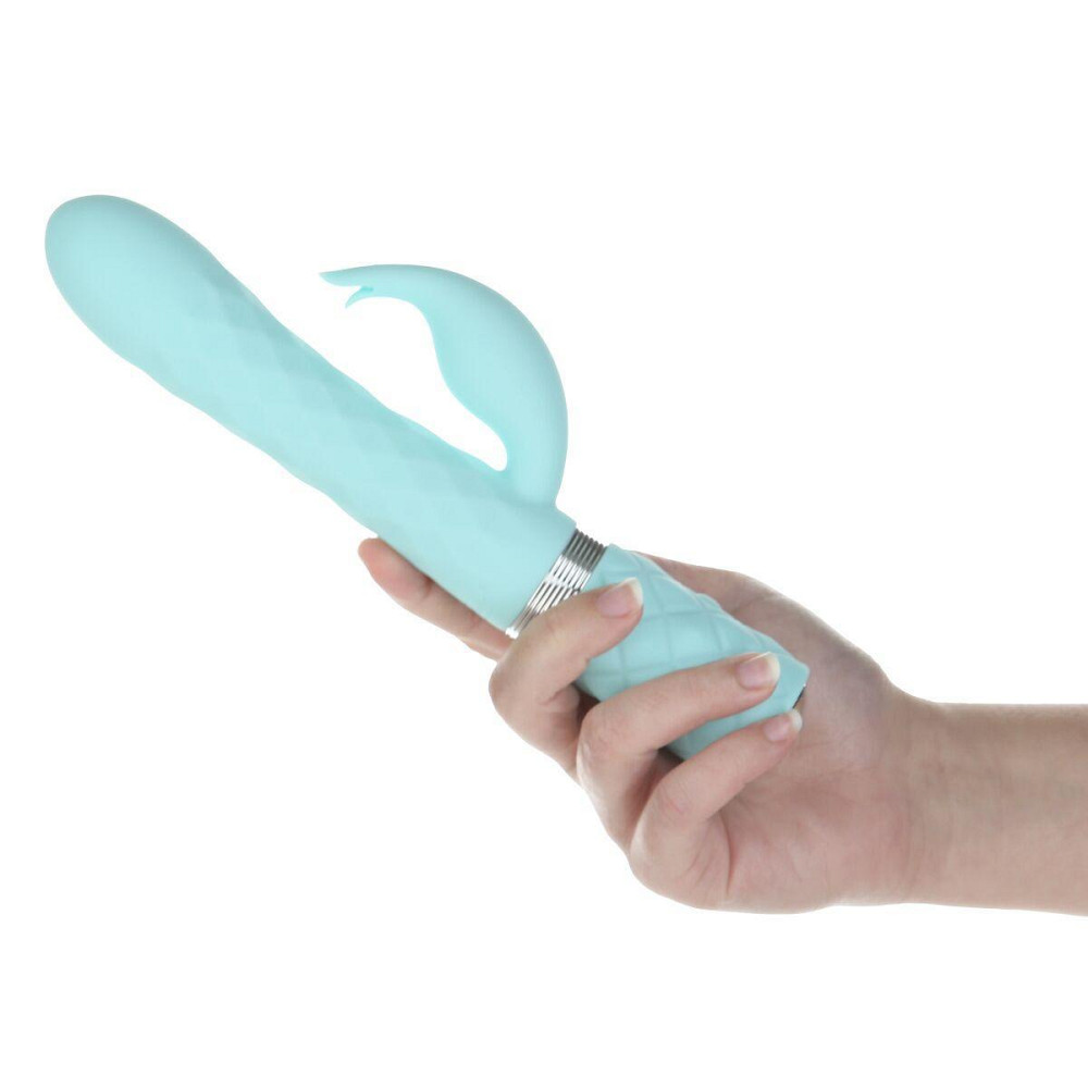 Роскошный кролик с ротацией и вибрацией Pillow Talk Lively, Teal, кристалл Сваровски, тройной отрост Sex Aura Киев - изображение 8