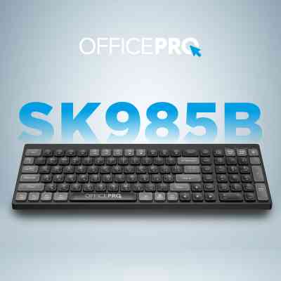 Клавиатура OfficePro SK985B Wireless/Bluetooth Black (SK985B) Винница
