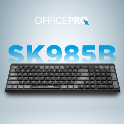 Клавіатура OfficePro SK985B Wireless/Bluetooth Black (SK985B) Вінниця - фото 2