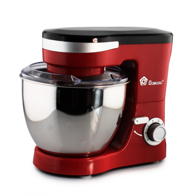 Планетарний міксер Domotec MS-1368 1500W з чашею 4 л, тістоміс, 6 швидкостей, Червоний, модель 7041 Одеса - фото 8