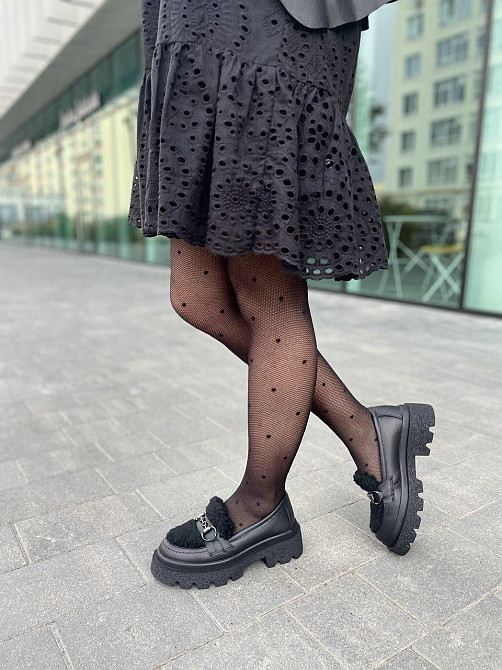 Arcoboletto Туфлі жіночі Arcoboletto чорні натуральна шкіра зима євро-хутро 36р.(5278) Коломия - фото 4