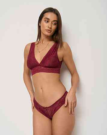 Нежный комплект без Push-up - браллет с трусиками Nicoletta 80275 Молочный, Черный, Бордовый, 85B Киев