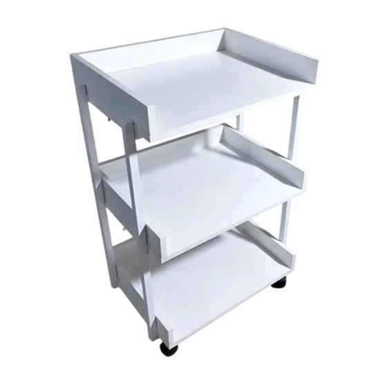 Візок косметологічний на 3 полиці з бортиками UK-04 Київ