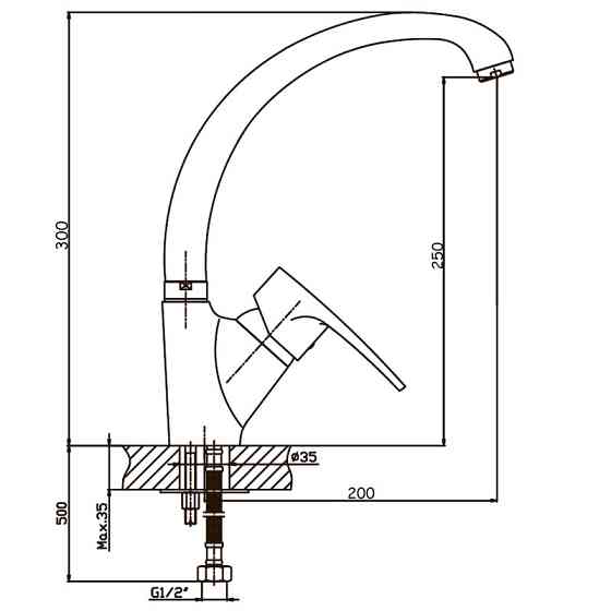 Кухонний змішувач Haiba Disk 011 (HB0056) для кухні Харків