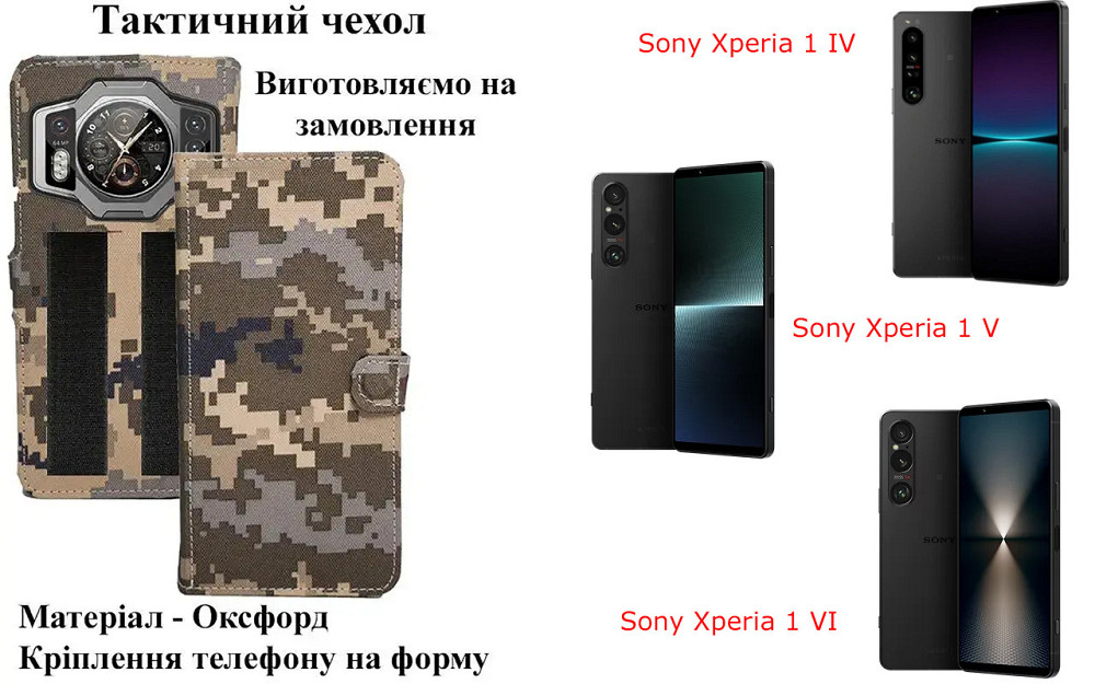 Тактический чехол для Oukitel WP5, WP5 Pro, крепится к снаряжению на липучке Киев - изображение 1