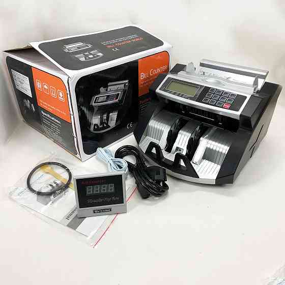 Автоматический счетчик банкнот с внешним дисплеем, Машинка для счета денег с экраном JV-86 Львов