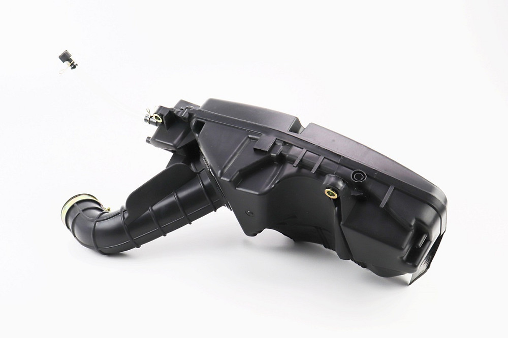 Фільтр повітряний в зборі (елемент "трикутник") 125cc, довгий патрубок Бершадь - фото 1