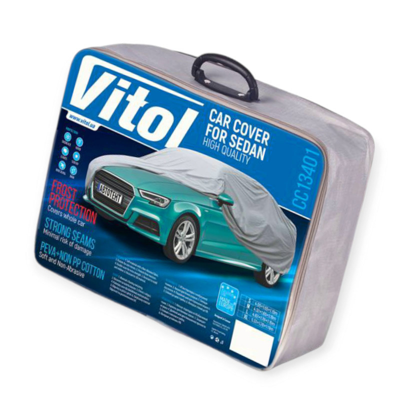 Тент-накидка l 483х178х120 peva с подкладкой, карман зеркал седан Мукачево - изображение 5