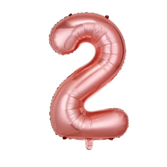 Воздушный шар в виде цифры 2 розовое золото,32 дюйма, фольгированый, для праздника дня рождения,годовщин Каменец-Подольский