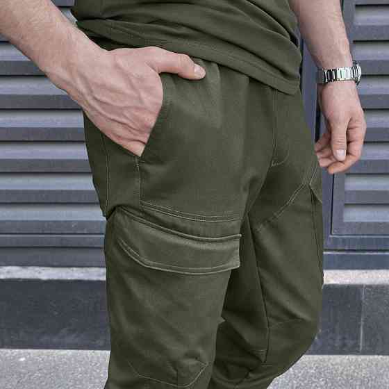 Штани-карго чоловічі котонові демісезонні хакі Pobedov VZIR Київ