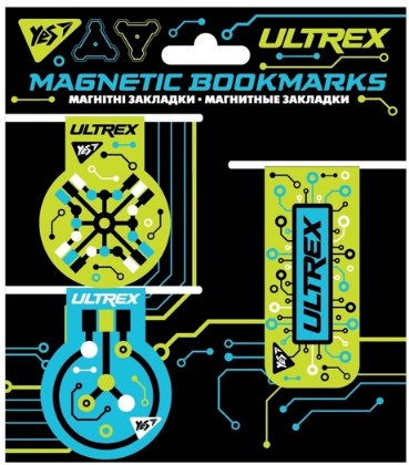 Набір закладок магнітних "Yes" 707619 "Ultrex", 3 шт., шт Київ - фото 1