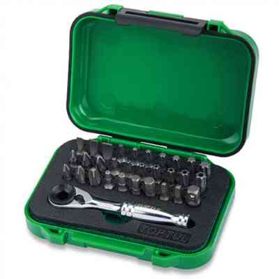 Набір біт Toptul з тріскачкою 1/4" 31шт (GABW3103) Вінниця
