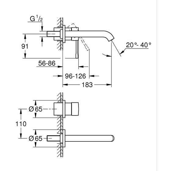 Змішувач для раковини на 2 отвори Grohe Essence M-Size  ( 19260 ) Харків