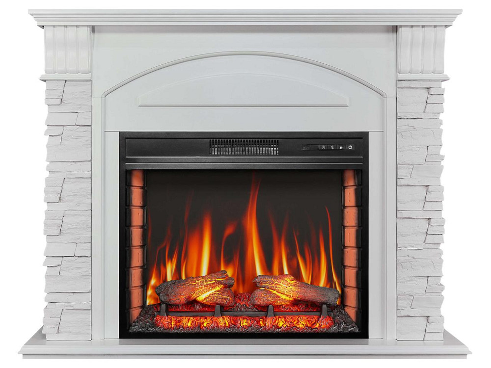 Камінокомплект ArtiFlame Alioth AF28S білий з обігрівом і звуком горіння вогню Львів - фото 2