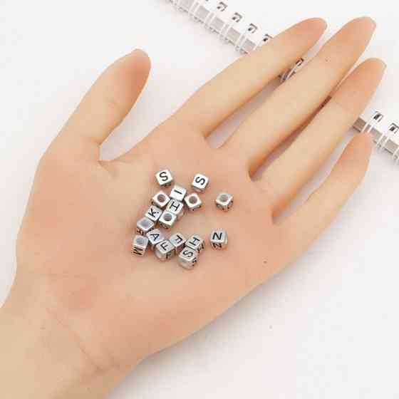 Декоративні намистинки для творчості Алфавіт Кубики Dom Busin УТ000004425 в упаковці 130 шт Вінниця