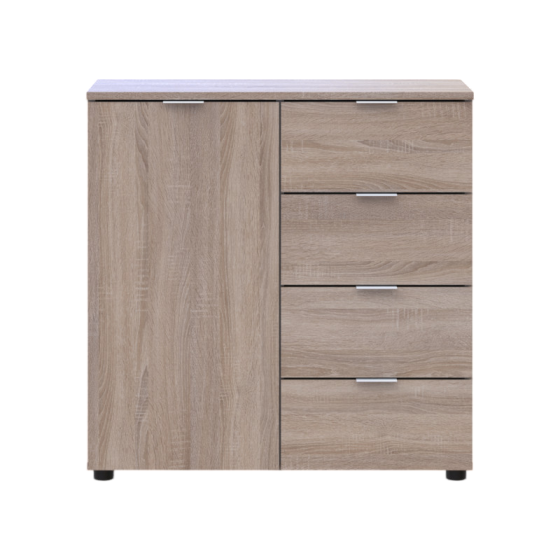Комод Doros Рон 1 1 фасад 4 шухляди Дуб сонома 80х38х81 (41516294) (DRS-012176) Львів