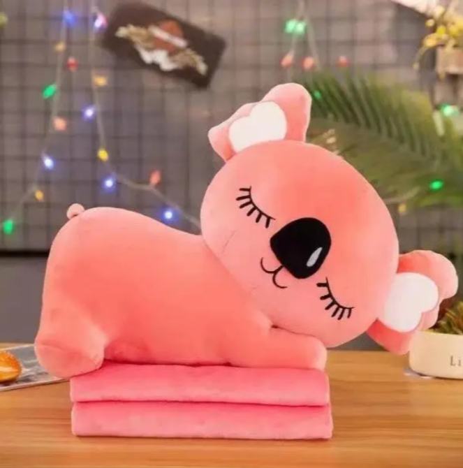 Дитяча м'яка іграшка "Коала" L1129(Pink) іграшка з пледом, розмір 50 см Вінниця - фото 4