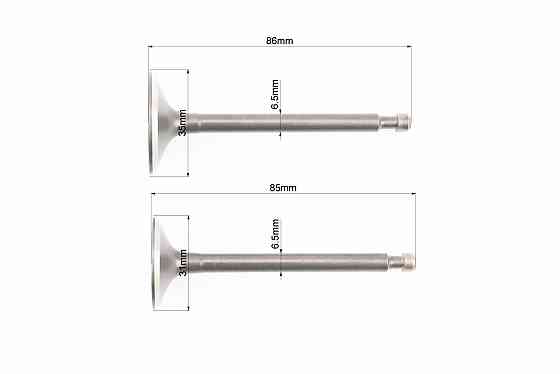 Клапан впускний (h-86; D-35; d-6,5), випускний (h-85; D-31; d-6,5) к-кт 2шт 182F/188F Київ