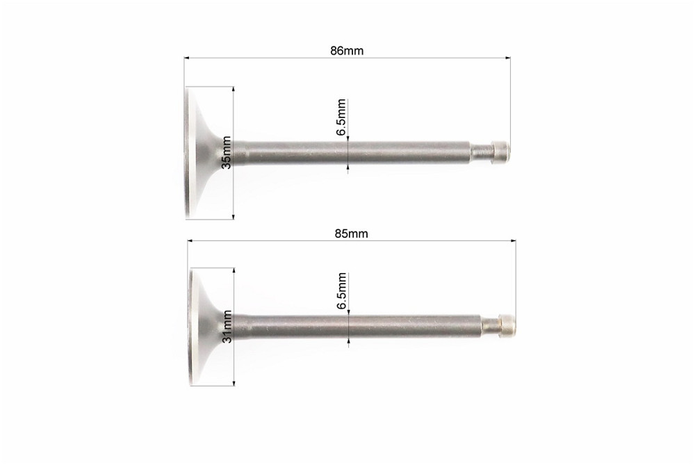 Клапан впускний (h-86; D-35; d-6,5), випускний (h-85; D-31; d-6,5) к-кт 2шт 182F/188F Київ - фото 2