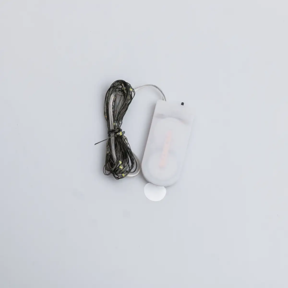 Светодиодная гирлянда Роса 3 метра на батарейках 30 led нить на зеленом проводе белая 30L3MGW Киев