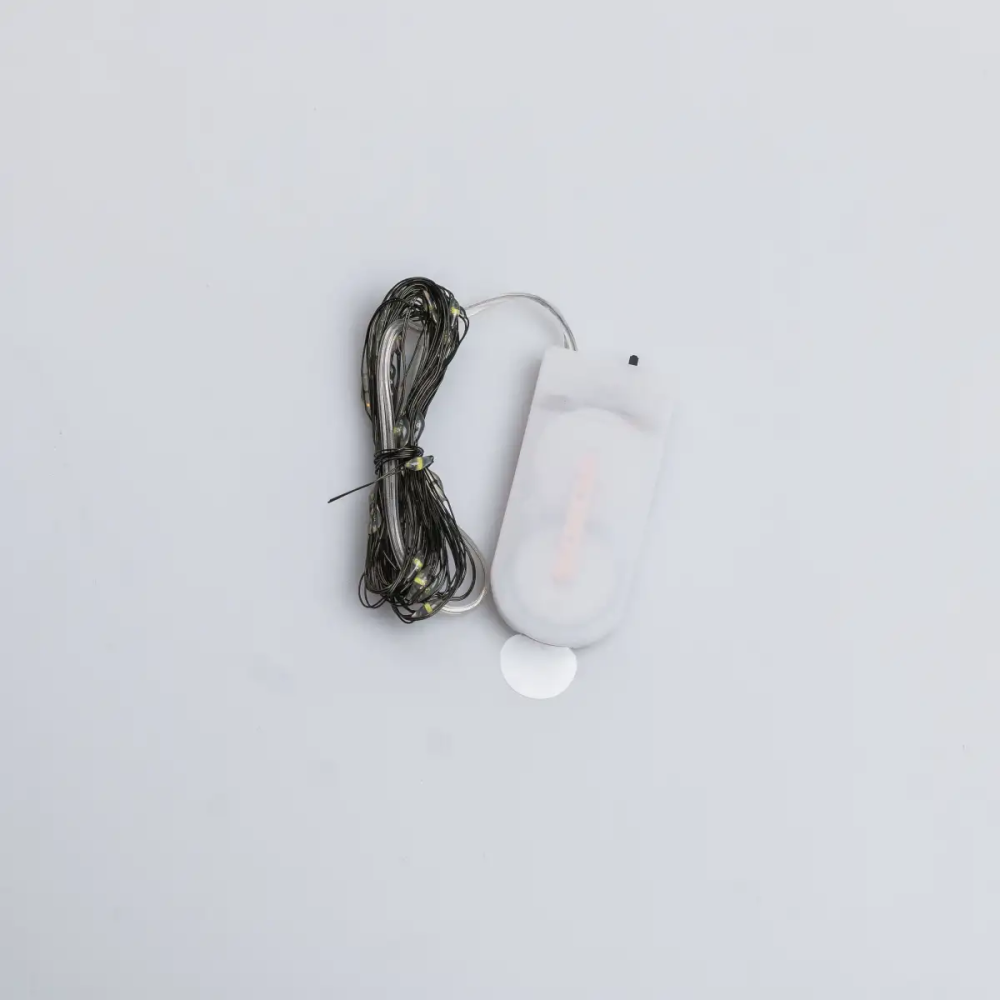 Світлодіодна гірлянда Роса 3 метри на батарейках 30 led нитка на зеленому дроті біла 30L3MGW Київ - фото 6