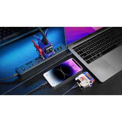 Зарядное устройство GravaStar Alpha65 65Вт 2XUSB-C/USB-A War-Damaged Blue (GRAVASTARA65_OPP_EUK) Винница