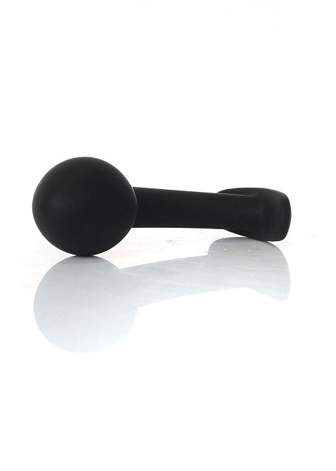 Анальна пробка - Silicone Black Curved Plug L Sex Aura Київ - фото 4