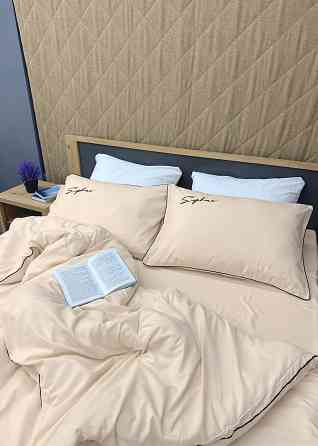 Комплект постільної білизни Сатин, Двоспальний 180х220 Айворі (88-147) Київ