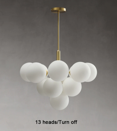 Люстра светодиодная потолочная 1212 Спутник (Золотистый) 13 плафонов Киев