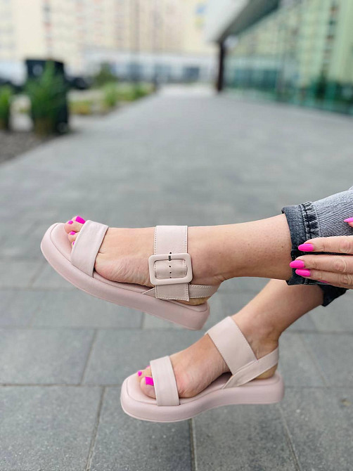 teona Стильні босоніжки жіночі літні пудрові TEONA 286, натуральна шкіра р. 36-39 Коломия - фото 7